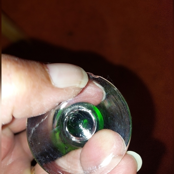 Vintage* 70s Set of 5 Clear Green Short Stem Liqueur/After-dinner Glasses - Picture 2 of 16